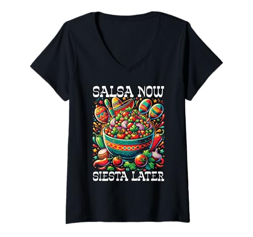 Damen Lustiges Cinco De Mayo Mexiko Festival Mexikanischer Stolz 5. Mai T-Shirt mit V-Ausschnitt Damen Lustiges Cinco De Mayo Mexiko Festival Mexikanischer Stolz 5. Mai T-Shirt mit V-Ausschnitt von Cinco De Mayo Mexican Pride
