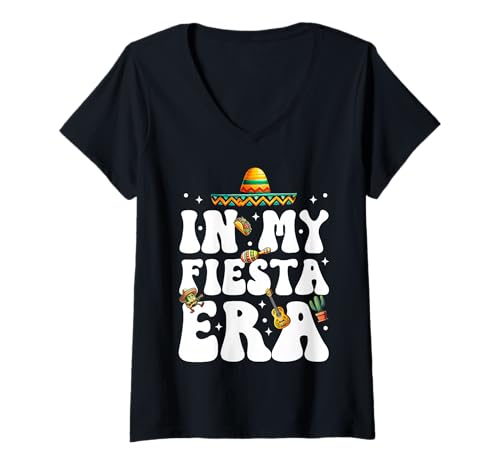 Damen In meiner Fiesta-Ära Cinco de Mayo Mexikanische Fiestafeier T-Shirt mit V-Ausschnitt Damen In meiner Fiesta-Ära Cinco de Mayo Mexikanische Fiestafeier T-Shirt mit V-Ausschnitt von Cinco de Mayo Mexican Fiesta Party Gifts Men Women