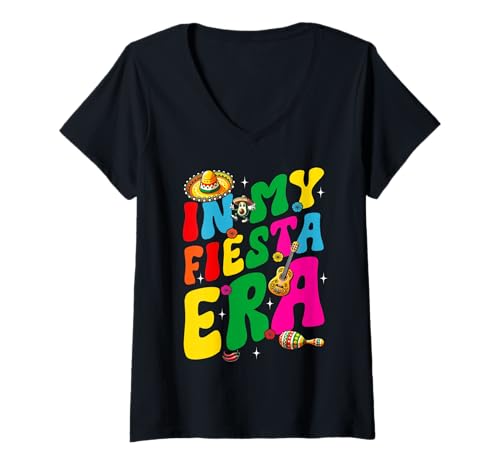 Damen In meiner Fiesta-Ära mexikanische Feier Cinco De Mayo T-Shirt mit V-Ausschnitt Damen In meiner Fiesta-Ära mexikanische Feier Cinco De Mayo T-Shirt mit V-Ausschnitt von Cinco de Mayo Mexican Fiesta Party Gifts Men Women