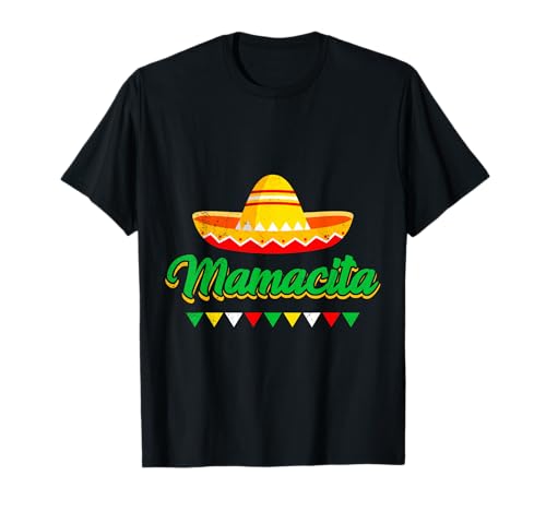Mamacita Mexikaner Mama Sombrero Fiesta Cinco de Mayo T-Shirt von Cinco de Mayo Mexikaner Geschenk Nacho Mexiko Fan