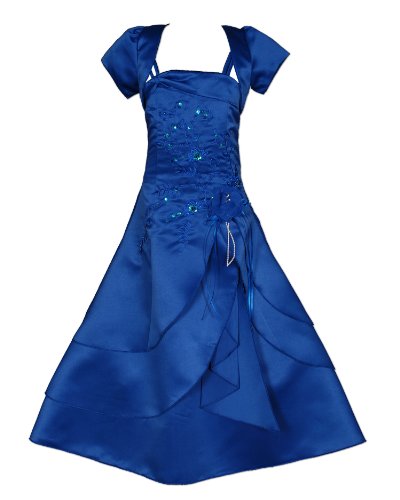 Cinda Mädchen Brautjungfer/Heilige Kommunion Kleid Blau 146-152 von Cinda