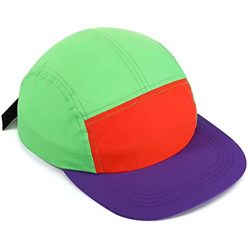 Cindeer 80er 90er Neon Baseball Kappe Verstellbar Retro Trucker Kappe Nylon Unisex Mütze (Neonviolette Krempe) von Cindeer