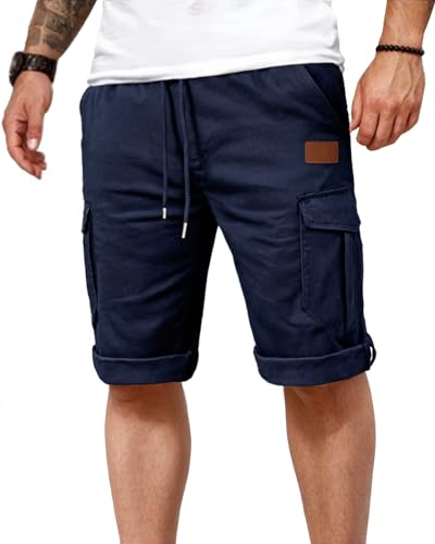 Cindeyar Kurze Hosen Herren Shorts Herren Bermuda Shorts Herren Cargo Shorts Sport Sommer Freizeithose Verstellbarer Länge von Cindeyar