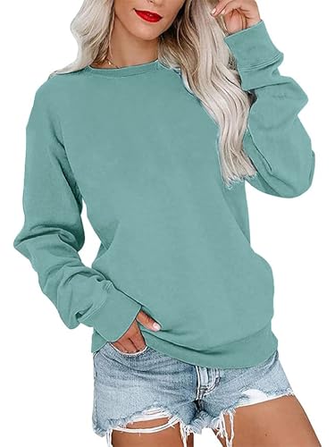 Cindeyar Sweatshirt Damen Pullover Elegant Langarmshirt Rundhals Farbblock Pulli Longsleeve Oberteile Winter Shirt Langarm Tops Sweatshirts Ohne Kapuze von Cindeyar