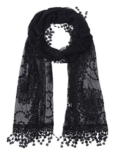 Cindy and Wendy Leichter, weicher Damen-Schal mit Fransen aus Spitze - - Einheitsgröße von Cindy & Wendy