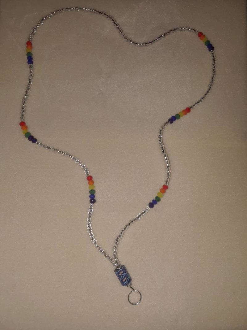Regenbogen Namensschild, Lanyard. Schlüsselanhänger von CindysmagneticsShop