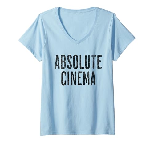 Damen Absolute Kino-Reaktion T-Shirt mit V-Ausschnitt Damen Absolute Kino-Reaktion T-Shirt mit V-Ausschnitt von CinemaVibe