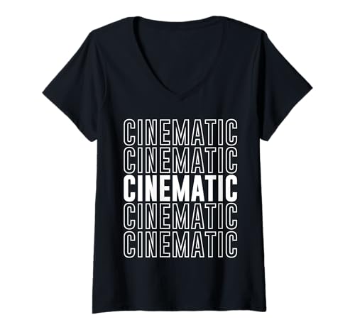 Damen Filmisch T-Shirt mit V-Ausschnitt Damen Filmisch T-Shirt mit V-Ausschnitt von Cinematic Apparel