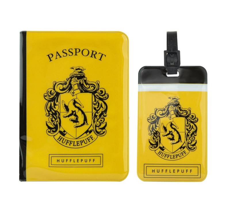 Cinereplicas Anhänger Set Harry Potter Kofferanhänger & Reisepass-Halter Set Hufflepuff von Cinereplicas