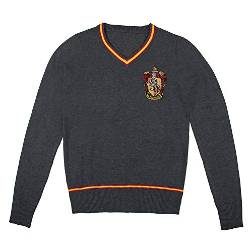 Cinereplicas Harry Potter Hogwarts V-Ausschnitt Pullover - Erwachsene & Kinder - Offizielle Harry Potter Lizenz-L-Gryffindor von Cinereplicas