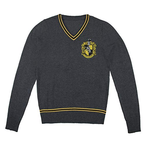 Cinereplicas Harry Potter Hogwarts V-Ausschnitt Pullover - Erwachsene & Kinder - Offizielle Harry Potter Lizenz-M-Hufflepuff Cinereplicas Harry Potter Hogwarts V-Ausschnitt Pullover - Erwachsene & Kinder - Offizielle Harry Potter Lizenz-M-Hufflepuff von Cinereplicas