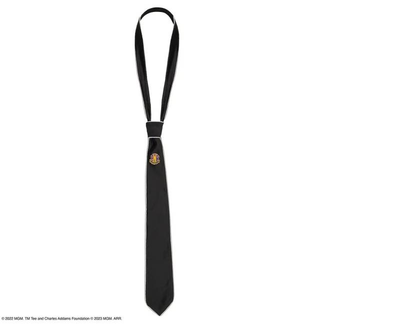Cinereplicas Krawatte Krawatte Deluxe Nevermore Academy with pin - Wednesday (1-St) von Cinereplicas