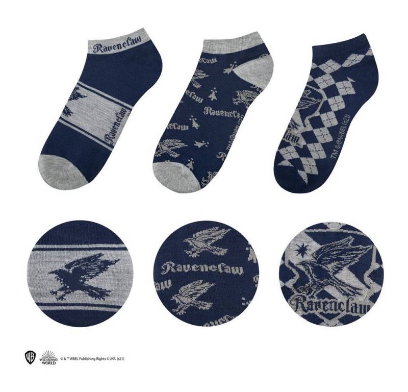 Cinereplicas Kurzsocken Harry Potter Knöchelsocken 3er-Pack Ravenclaw (3-Paar) von Cinereplicas