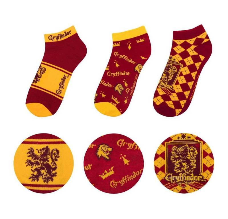 Cinereplicas Socken Gryffindor Knöchelsocken 3er-Pack Zauberhaft weiche Knöchelsocken für jeden waschechten Harry Potter F Cinereplicas Socken Gryffindor Knöchelsocken 3er-Pack Zauberhaft weiche Knöchelsocken für jeden waschechten Harry Potter F von Cinereplicas
