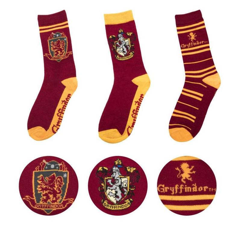 Cinereplicas Socken Harry Potter Socken 3er-Pack Gryffindor (3-Paar) von Cinereplicas