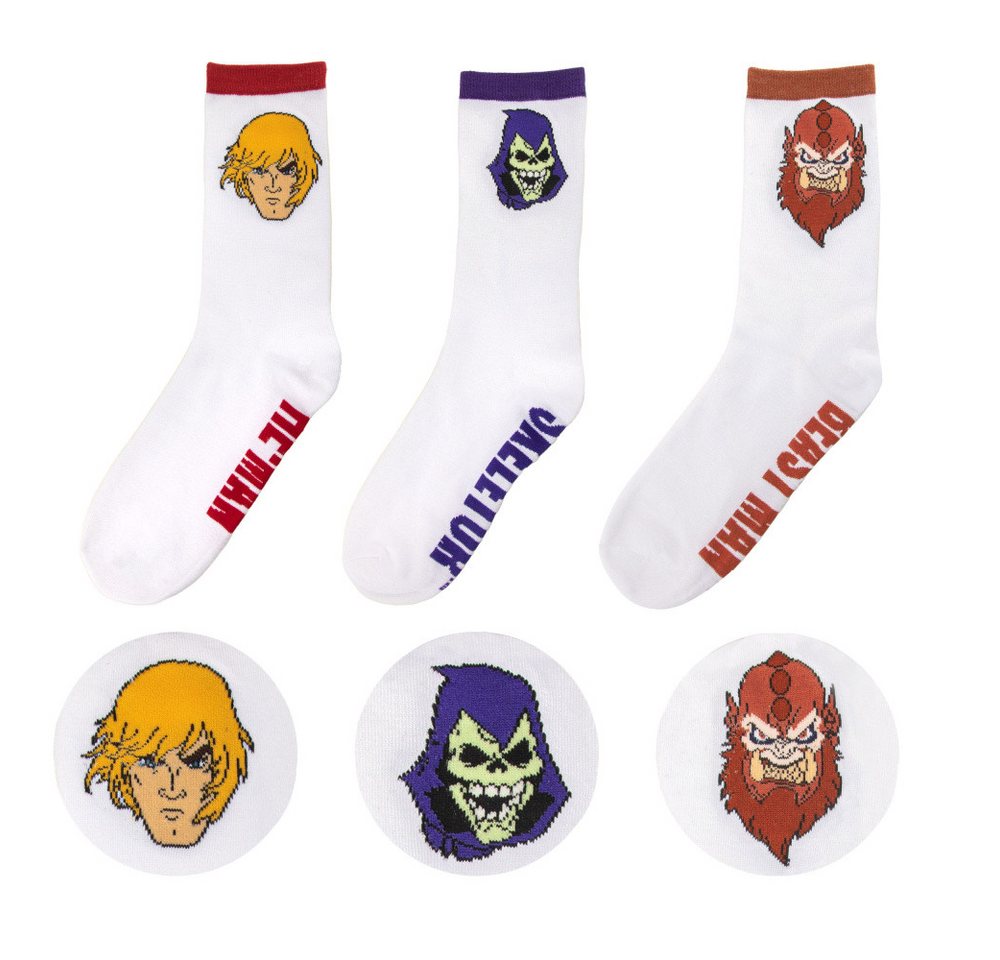 Cinereplicas Socken Masters of the Universe - Revelation: He-Man & Skeletor & Beast Man 3e von Cinereplicas