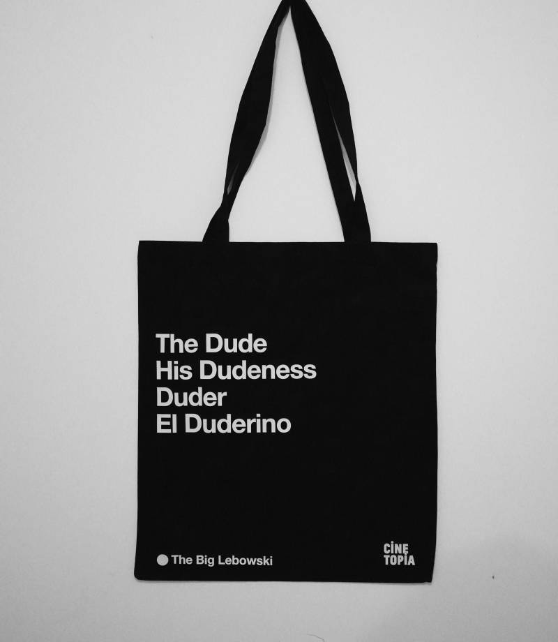 The Dude, His Dudeness, Duder, El Duderino Zitat Einkaufstasche von Cinetopia