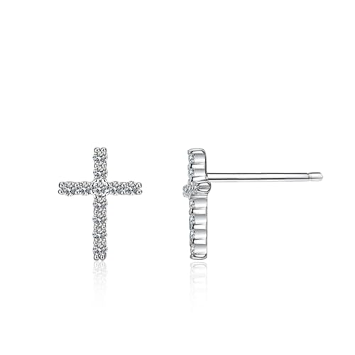 Ohrecker Silber, Kreuz Cubic Zirkonia Ohrringe Ohrstecker Für Frauen Ohrringe Silber 925 Stecker Kreuz Cubic Zirkonia Hypoallergen Stud Ohrecker Silber 925 Herren Für Männer Ohrecker Silber, Kreuz Cubic Zirkonia Ohrringe Ohrstecker Für Frauen Ohrringe Silber 925 Stecker Kreuz Cubic Zirkonia Hypoallergen Stud Ohrecker Silber 925 Herren Für Männer von Cinhaojung