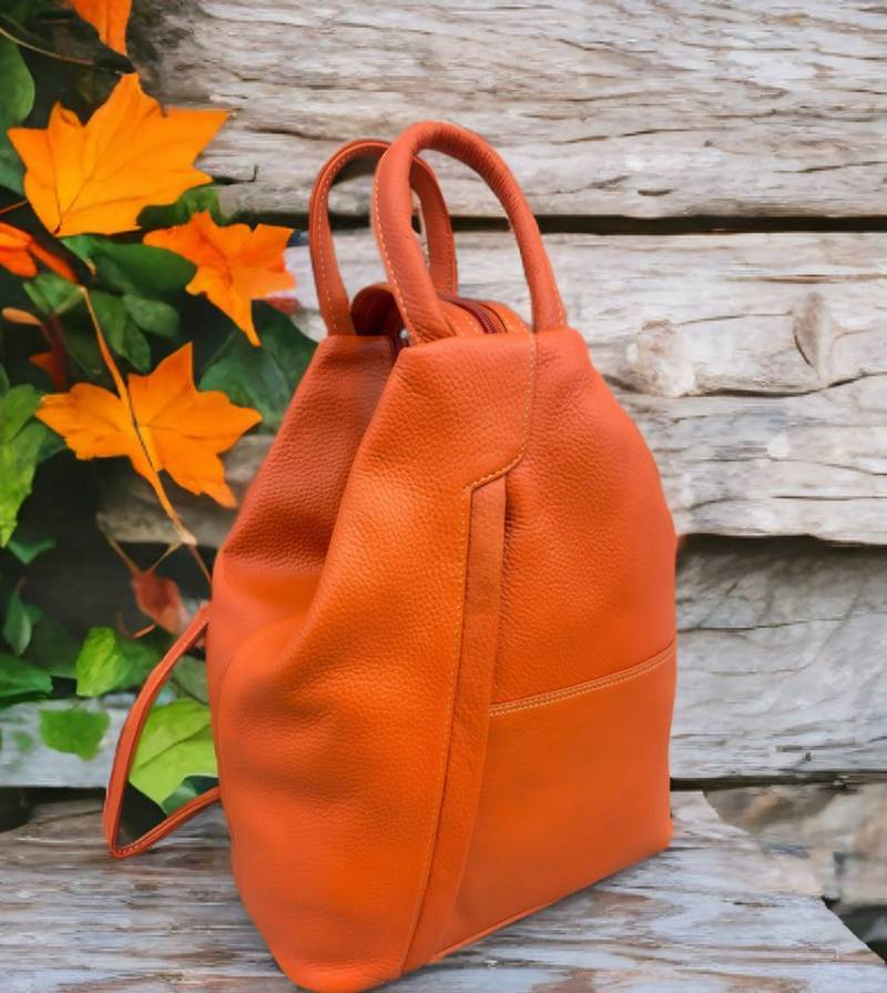 Cinino Cityrucksack Verona, Lederrucksack Sicherheitsrucksack von Cinino