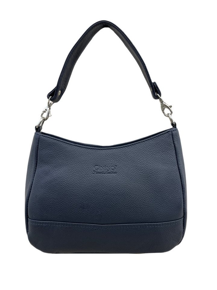 Cinino Handtasche AMINA, Ledertasche Kurzgrifftasche mit langem verstellbaren Schulterriemen von Cinino