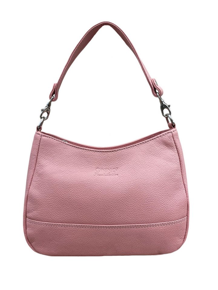 Cinino Handtasche AMINA, Ledertasche Kurzgrifftasche mit langem verstellbaren Schulterriemen von Cinino