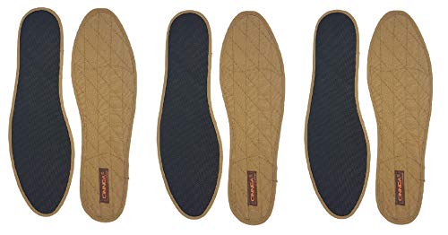 Cinnea 3 Paar Schwarze o. Braune Zimt Einlegesohle-n Antibakterieller Cassia Damen Herren Kinder mit Antirutschflies Gr.31-50 I GreenFeet Zimt-Deko (34, braun) von CINNEA