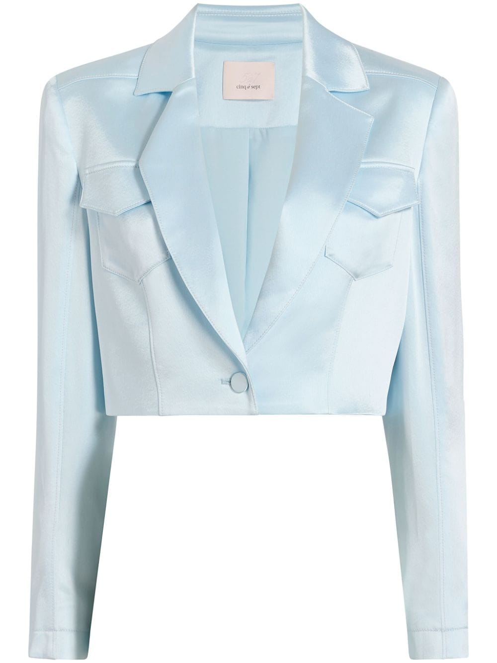 Cinq A Sept Ida Blazer aus Satin - Blau von Cinq A Sept