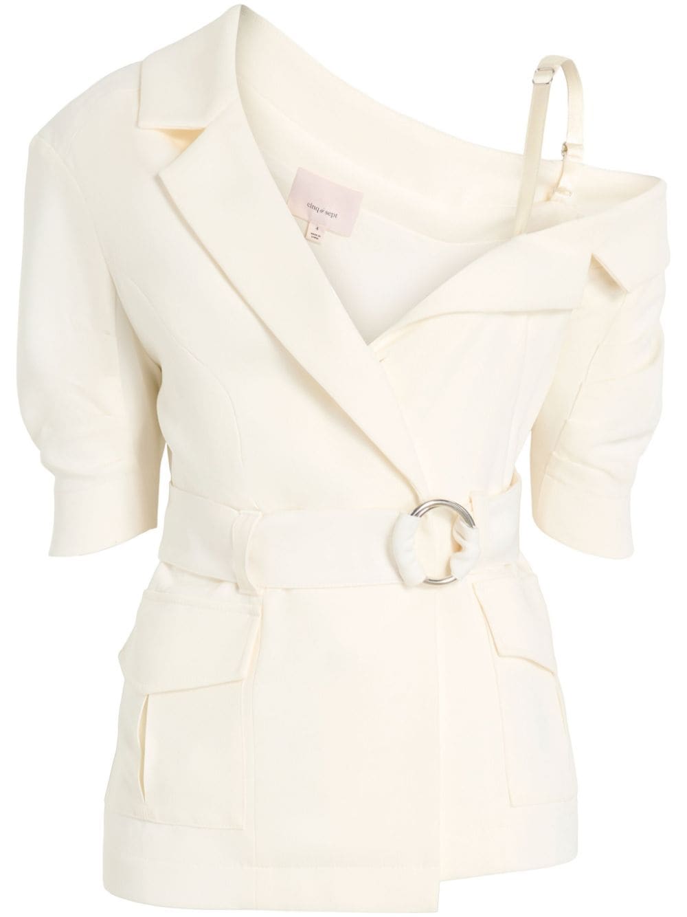 Cinq A Sept Einschultriges Katie Blazer-Top - Nude von Cinq A Sept