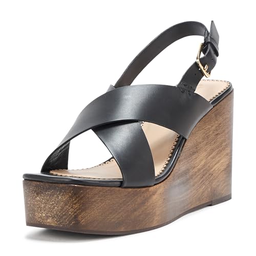 Cinq à Sept Damen Keilsandalen, Schwarz, 39.5 EU von Cinq à Sept