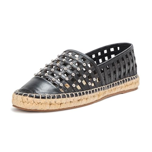 Cinq à Sept Damen Rochel Cage Studded Espadrille Flat Flache Sandale, Schwarz, 42 EU von Cinq à Sept