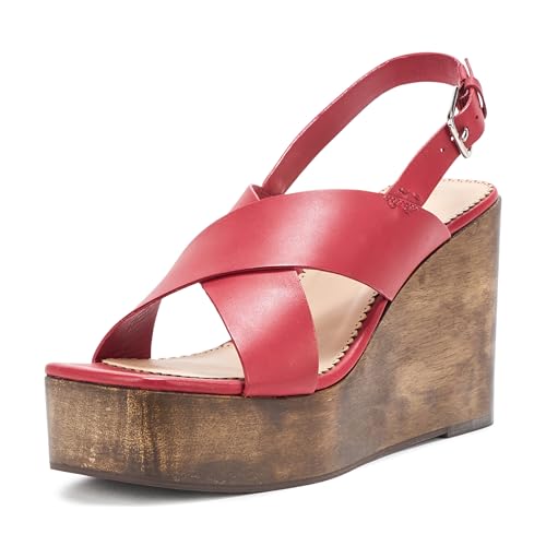 Cinq à Sept Damen Vinny Wedge Sandal Keilsandale, Bordeaux, 38.5 EU von Cinq à Sept