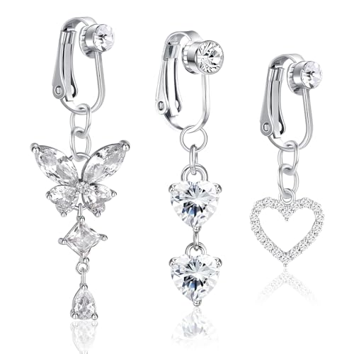 Cinsersr Bauchnabelpiercing 3 Stück Fake Bauchnabelpiercing Bauchnabelpiercing Clip Einfaches Design Geeignet für die Tägliche Kombination von Damen und Mädchen Cinsersr Bauchnabelpiercing 3 Stück Fake Bauchnabelpiercing Bauchnabelpiercing Clip Einfaches Design Geeignet für die Tägliche Kombination von Damen und Mädchen von Cinsersr