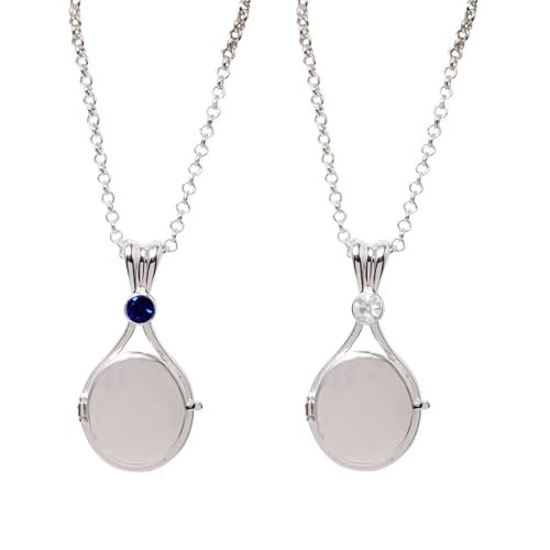 Cinsersr H2o Plötzlich Meerjungfrau Kette 2 Stück Muschel Kette H2o Kette Zirkon Medaillenanhänger Mit Meerjungfrauenmelodie Meerjungfrauenmuschel Anhänger Für Teenager Mädchen(Weiß Blau) von Cinsersr