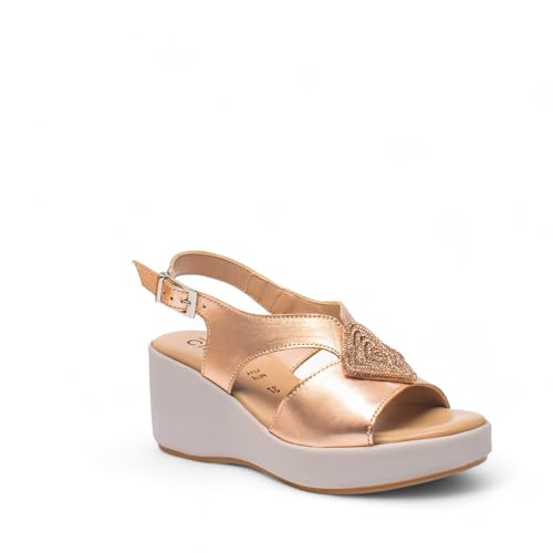 Cinzia Soft Damensandalen TS61313 Stoff Kupfer Freizeitschuhe, Kupferfarben, 38 EU von Cinzia Soft