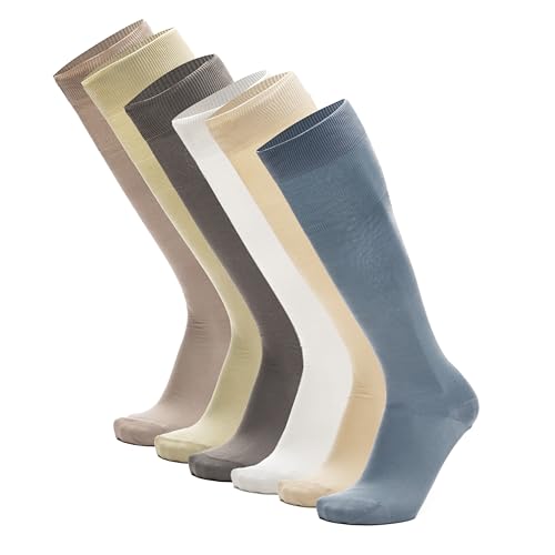 Ciocca Herren Langsocken, aus feinster ägyptischer Baumwolle 100% - 6 Paare - Drei Größen - Langlebig [310_095_125_6] von Ciocca