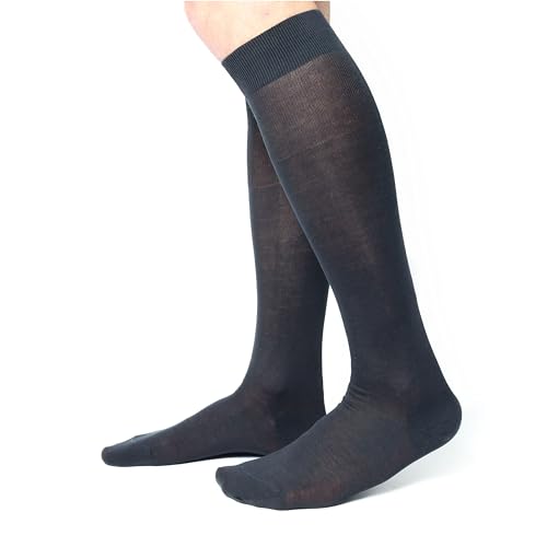 Ciocca Herren Langsocken, aus feinster ägyptischer Baumwolle 100% - 6 Paare - Drei Größen - Langlebig [310_089_125_6] von Ciocca