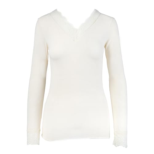 Ciocca Pura Knit Damen Kaschmir langärmelige Spitze Unterwäsche elegant warm [P0716C_NAU_XL_1] von Ciocca