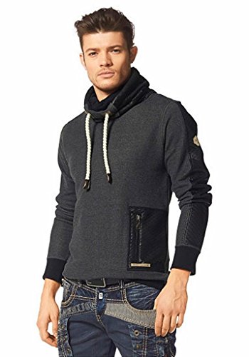 CIPO&BAXX Herren Sweatshirt Materialmix Grau L von Cipo & Baxx