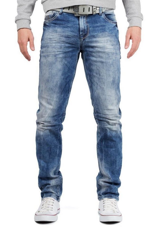 Cipo & Baxx 5-Pocket-Jeans Hose BA-CD319 W30/L32 (1-tlg) mit lässiger Stonewashed Waschung von Cipo & Baxx