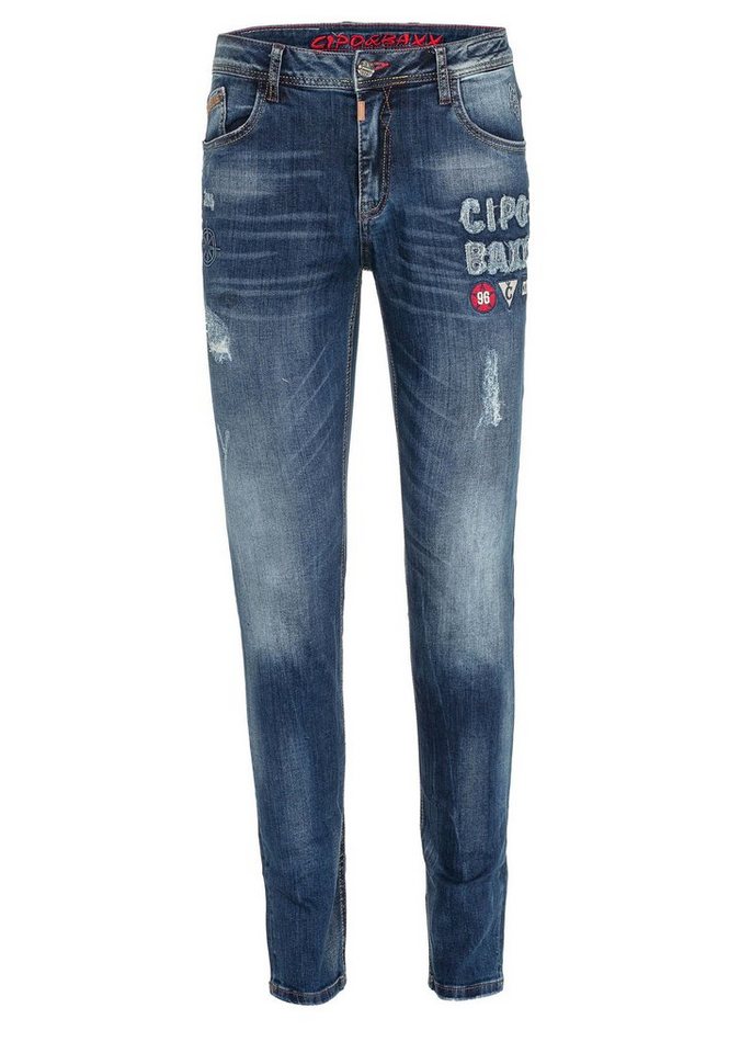 Cipo & Baxx Bequeme Jeans mit Aufnäher in Slim Fit von Cipo & Baxx