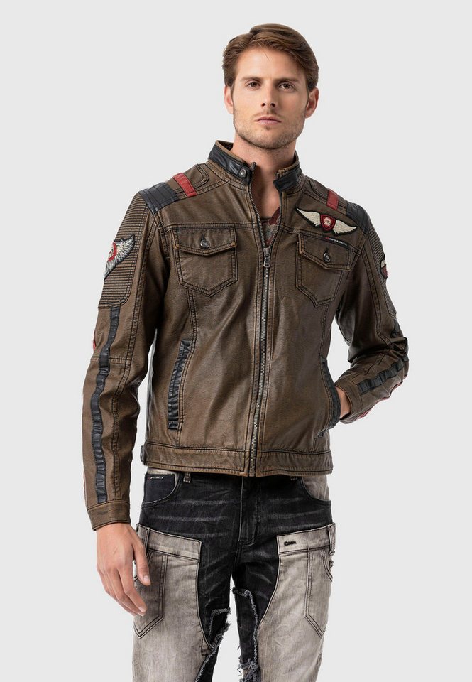 Cipo & Baxx Bikerjacke Jacke im Biker-Look von Cipo & Baxx