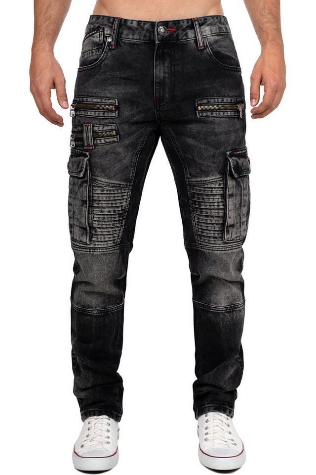 Cipo & Baxx Bikerjeans Biker Hose BA-CD798 im Cargo-Style mit 5-Pocket-Style und Rippenmuster Cipo & Baxx Bikerjeans Biker Hose BA-CD798 im Cargo-Style mit 5-Pocket-Style und Rippenmuster von Cipo & Baxx