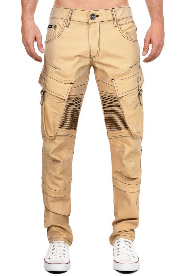 Cipo & Baxx Bikerjeans Freizeit Hose BA-CD523 (1-tlg) Reißverschlüsse an den Knien von Cipo & Baxx