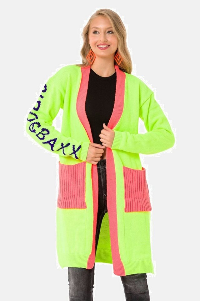 Cipo & Baxx Cardigan Stickjacke (1-tlg) Im coolen Neon-Design, WP242 von Cipo & Baxx