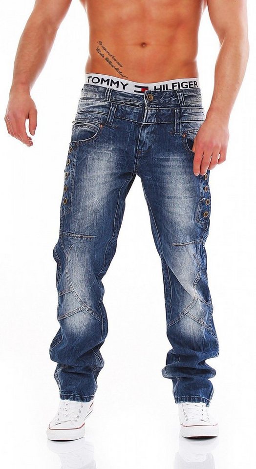 Cipo & Baxx Regular-fit-Jeans Cipo & Baxx C-1099 Regular Fit Herren Jeans Hose von Cipo & Baxx