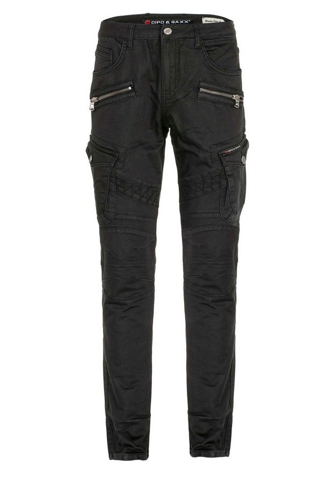 Cipo & Baxx Cargojeans Jeans im angesagten Biker-Stil, CD-424 von Cipo & Baxx