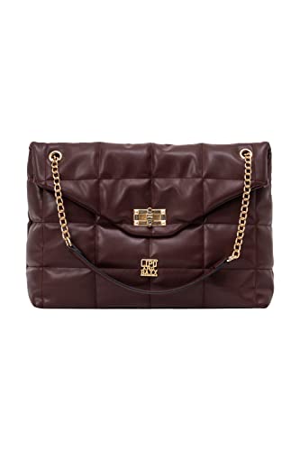Cipo & Baxx Damen Handtasche Tasche Schultertasche Gesteppt mit Kette WA134 Burgundy von Cipo & Baxx