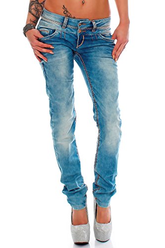 Cipo & Baxx Damen Jeans CBW0347A-bans W27/L34 von Cipo & Baxx