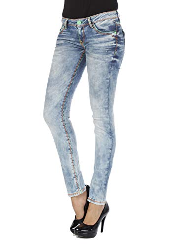 Cipo & Baxx Damen Jeans Hose Röhrenjeans Denim Dicke Naht Freizeithose Straight Fit Used Pants CBW-0445 W31 L34 Blau Cipo & Baxx Damen Jeans Hose Röhrenjeans Denim Dicke Naht Freizeithose Straight Fit Used Pants CBW-0445 W31 L34 Blau von Cipo & Baxx