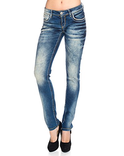 Cipo & Baxx Damen Jeans Hose mit Nähten von Cipo & Baxx